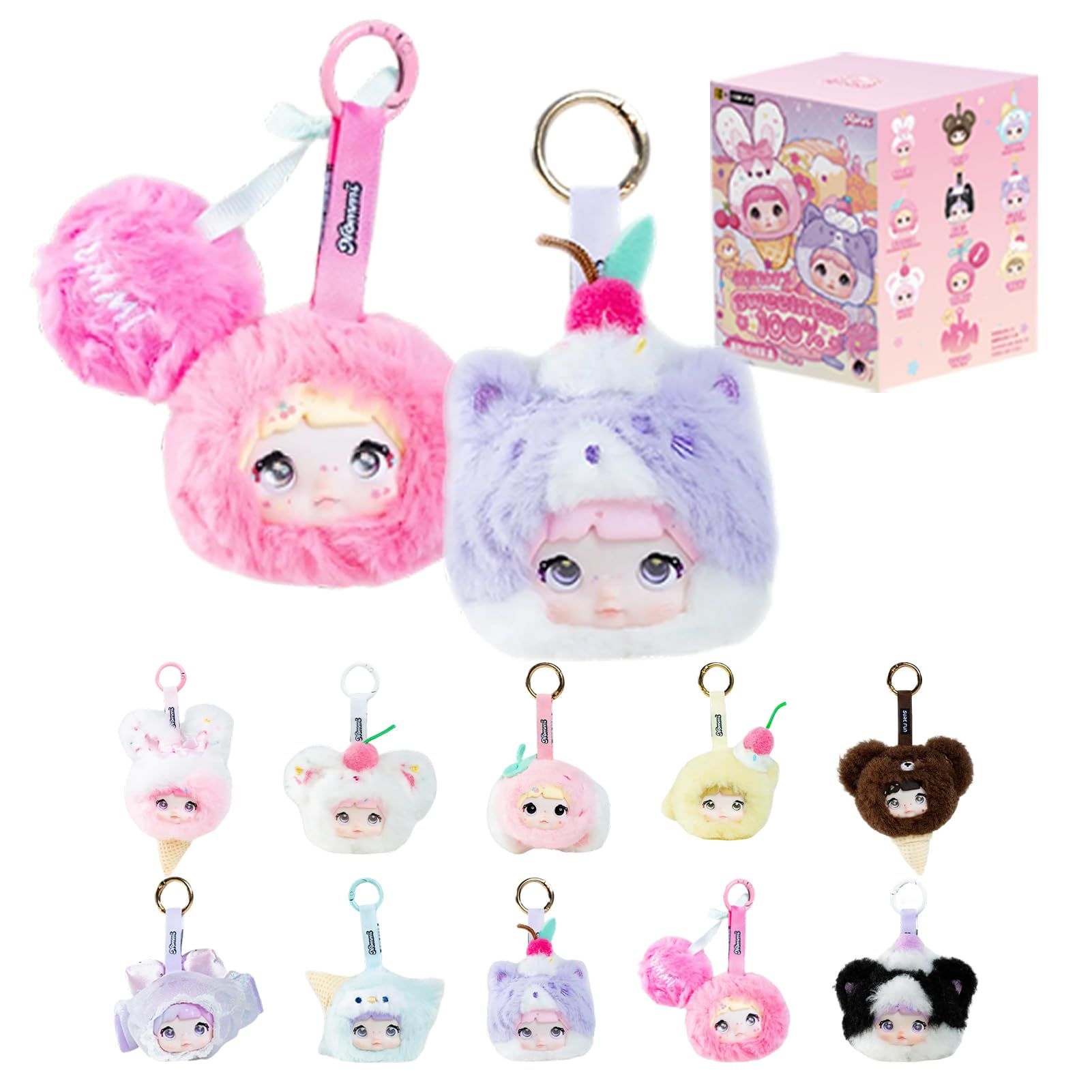 

TOP TOY x Nommi [Sweet 100%] Серия Плюшевый кулон [1 шт.] Гачапон Фигурка в слепой коробке Пластиковая модель Премиальная игрушка из мягкого винила Подарок на день рождения Оригинал