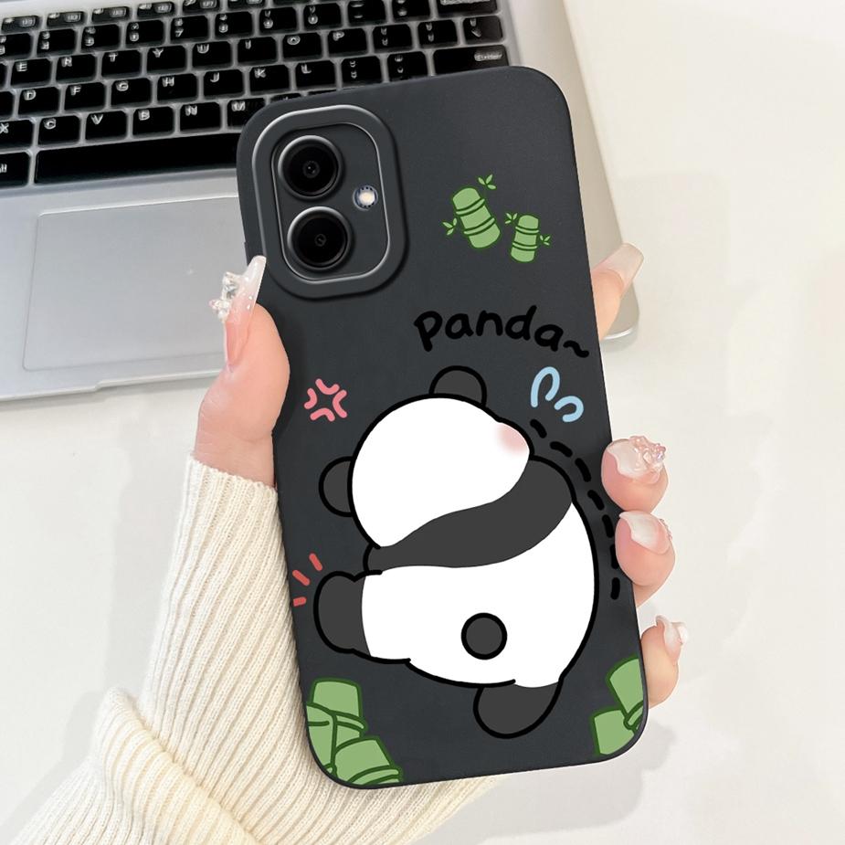 For Samsung Galaxy A06 Case SM-A065F Cute Panda Cartoon Cover Shockproof Phone Case For Samsung A06 A 06 GalaxyA06 4G Soft Shell