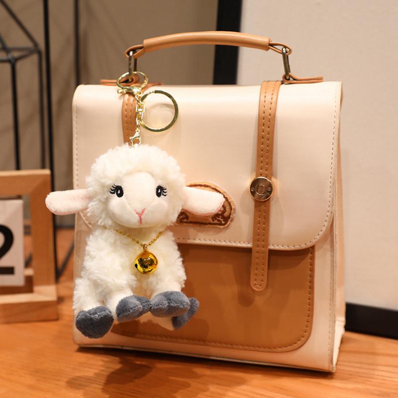 Adorable Bell Sheep Stuffed Plush Toys Accompany Sheep Stuffed Animals Soft Collectible Kids Fans Birthday Xmas Toys Gift