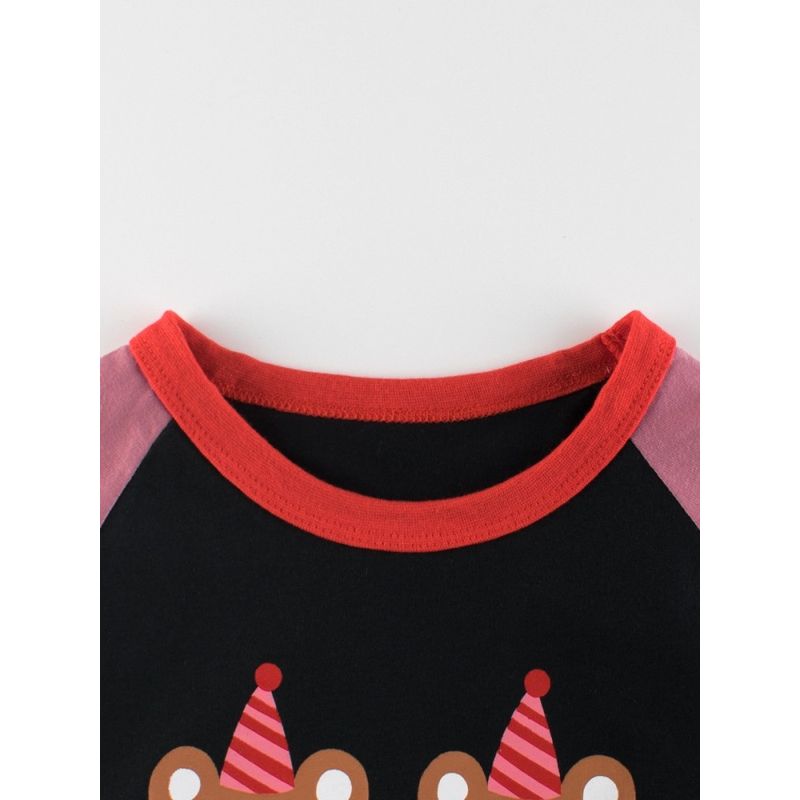 27Home Children's Clothing Long-Sleeved T-Shirt for Spring and Autumn, Girls' Round Neck Clothes, Baby Girl's Bear Pure Cotton Base Shirt