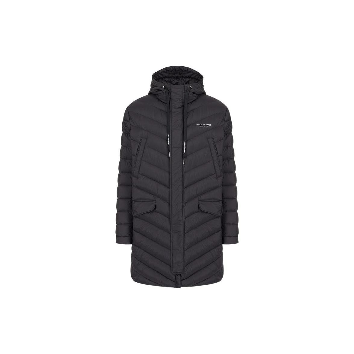 Armani Exchange Vienkrāsas Hūtes Rāvējslēdzēja Vidēja