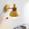 Nordic Wall Lamp with Zipper Switch Modern Wall Sconce for Bedroom Living Room Home Lighting Macaroon Yellow E27 Base