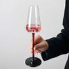 European Style Red Lever Champagne Glass Home Premium Feeling Creative Glass Red Wine Glass Highball Glass High-grade Wine Set