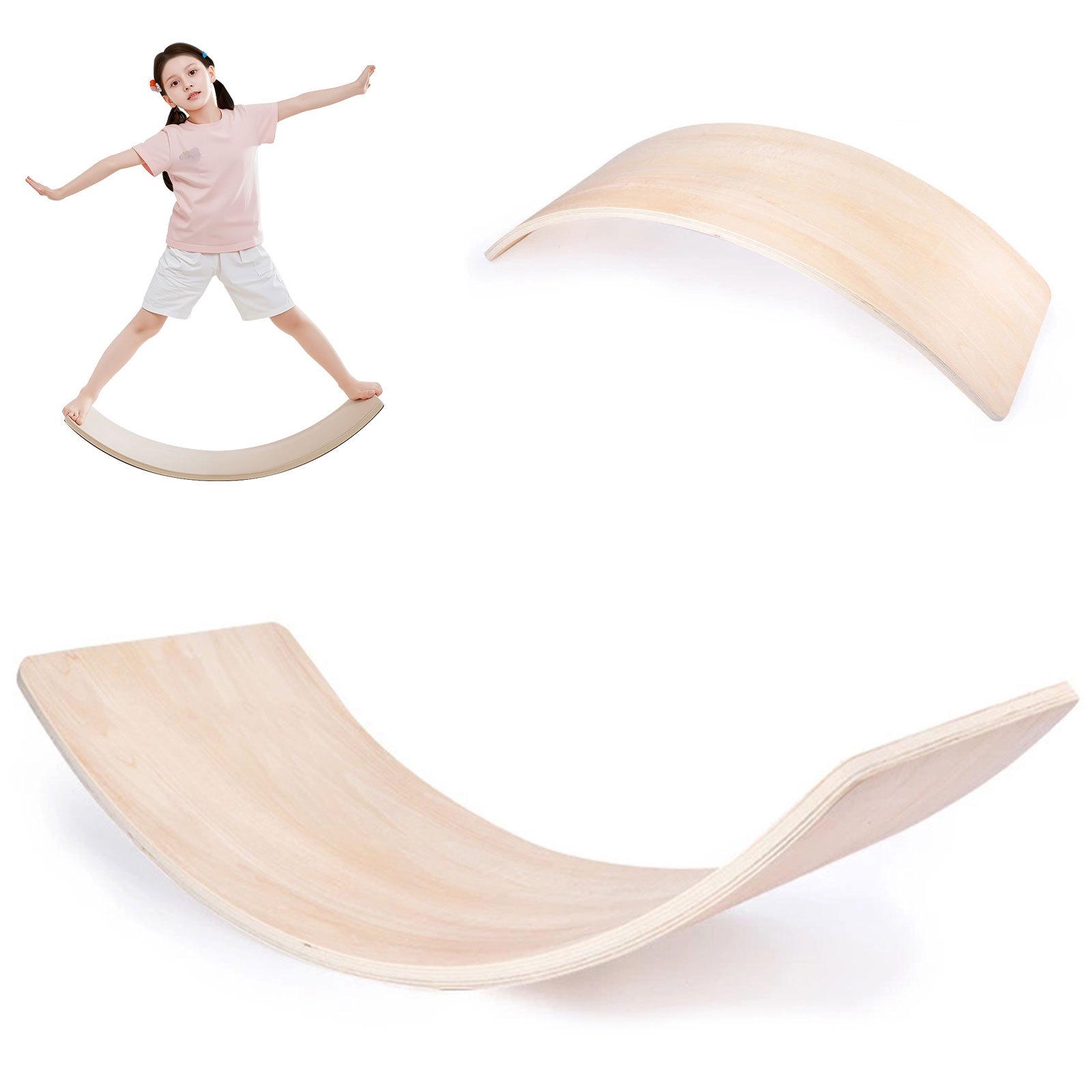 Children s Wooden Rainbow Balance Board: Outdoor Seesaw for Yoga and Sensory Training