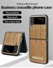 Solid Color High-end Texture Suitable for Business People PU Leather Phone Case for Samsung Galaxy Z Flip 5 4 3 Cover