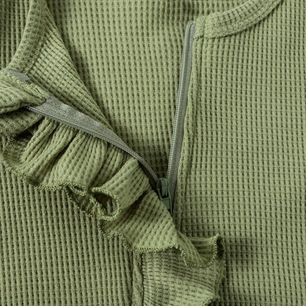 Herbst Frühling Infant Neugeborenen Baby Mädchen Strampler Solide Nette Lange Sleeve Zipper Overall Weiche Baby Kleidung 0-24M ein Stück