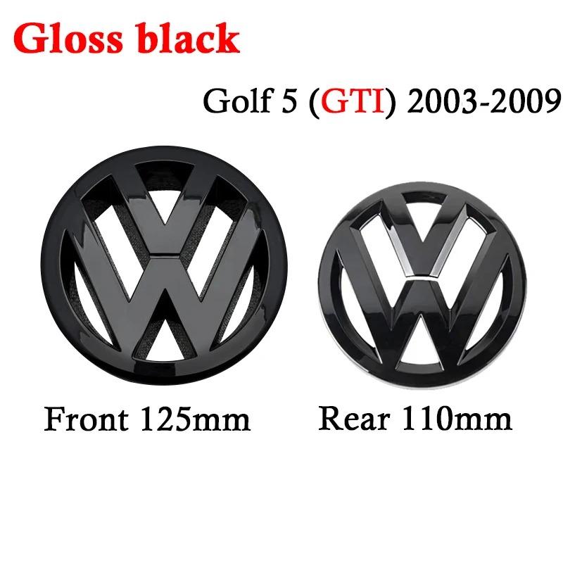 lijk1 VW Accessories  for Volkswagen GTI Golf5 MK5 2003-2007 127mm Front Grill Cover 110mm Rear Trunk Lid cover Car Styling Logo