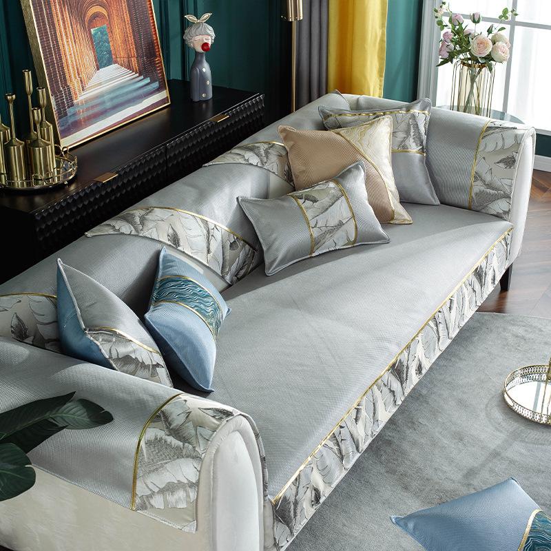 

Летняя подушка для дивана из ледяного шелка, нескользящая простая современная комбинированная ткань для чехла на диван, летняя стирка, подушка для сиденья для лета, коврик из ротанга 70*70