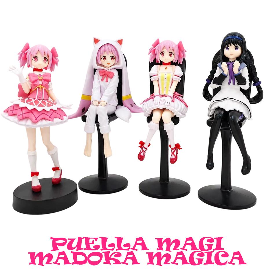 Puella Magi Madoka Magica Personnage d'Anime Akemi Homura/Madoka Posture assise Figurines PVC Modèle de Collection Cadeau pour les fans d'Anime