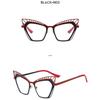Women's Glasses, Fashionable Large-frame Metal Cat Eye Hollow Glasses.