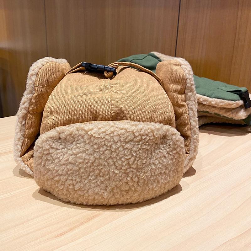 Hat female winter cycling electric vehicle windproof and cold cotton hat male thickened warm ear protector