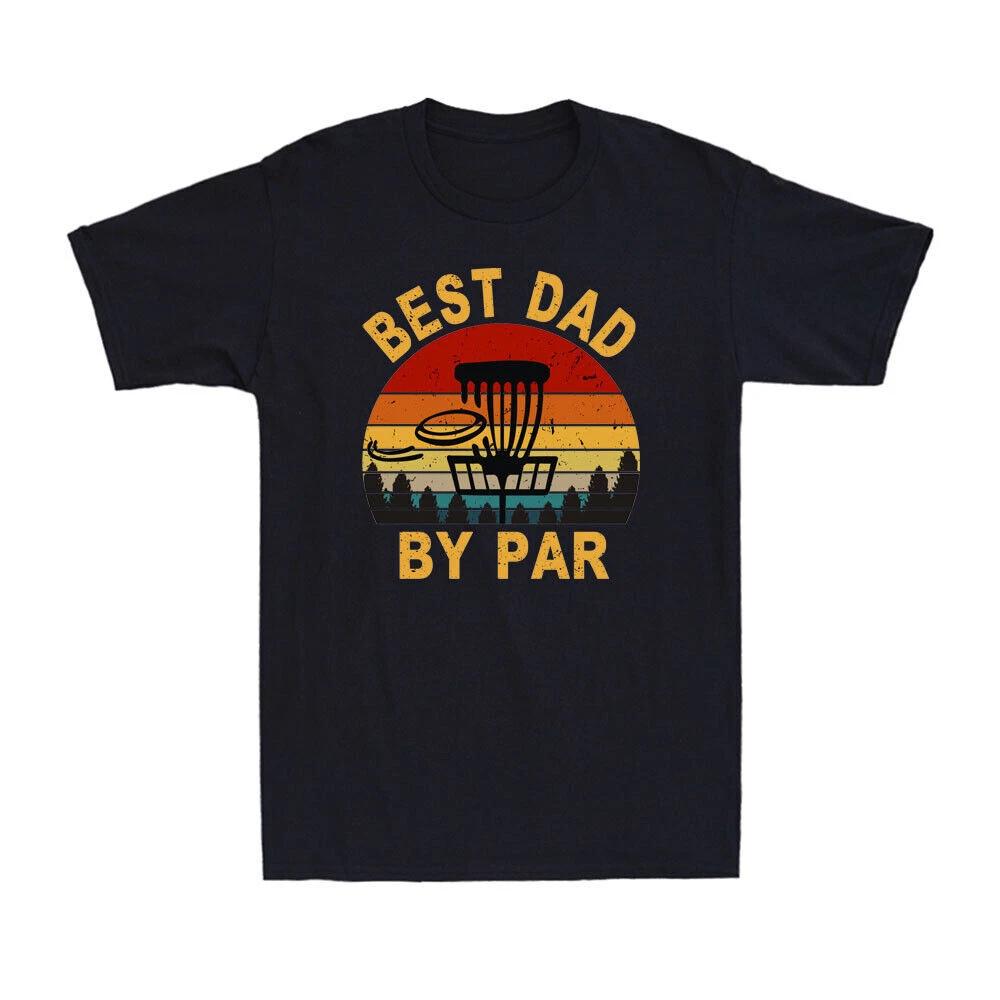 Best Dad By Par Funny Fathers Day Disc Golf Gift For Disc Golfer Vintage T-Shirt M