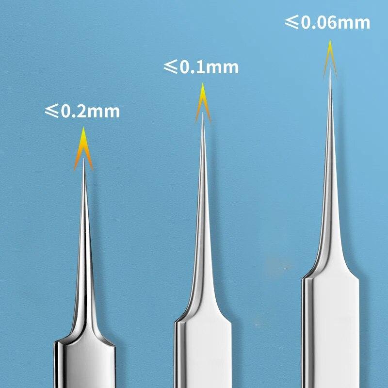 8 Stück Profi Pinzette Akne Entferner Deutsch Ultrafein Nr. 5 Cell Pickel Blackhead Clip Facial Pore Cleaning Care Tool
