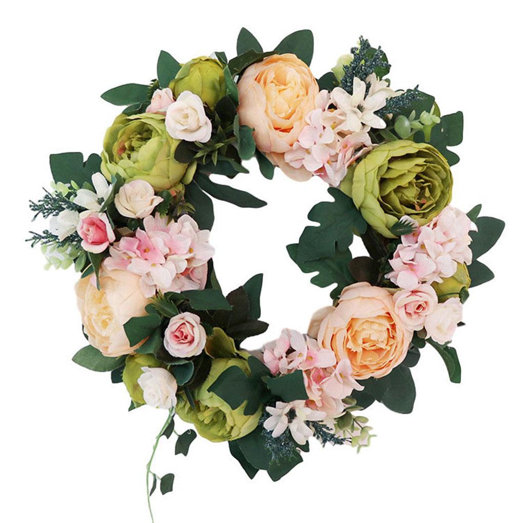 

Artificial Flower Wreath Home Office Door Simulation Decor Hanging Flower Garland