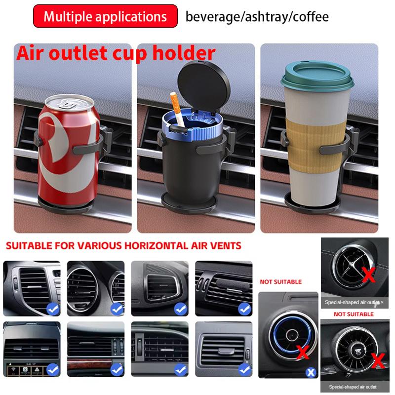 Foldable Car Air Drink Cup Bottle Holder Auto Drink Rack Stand for Water Bottles & Ashtray Multifunctional Car Coffee Cup Holder