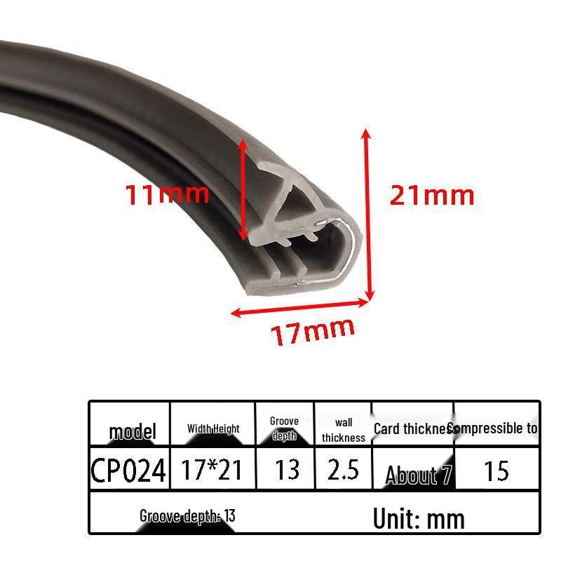 EPDM Steel U-Shaped Anti-Collision & Dustproof Sealing Strip for Cabinets and Electrical Boxes