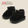 Winter Boys' Matte Leather Boots: Warm Infant & Toddler Walking Shoes