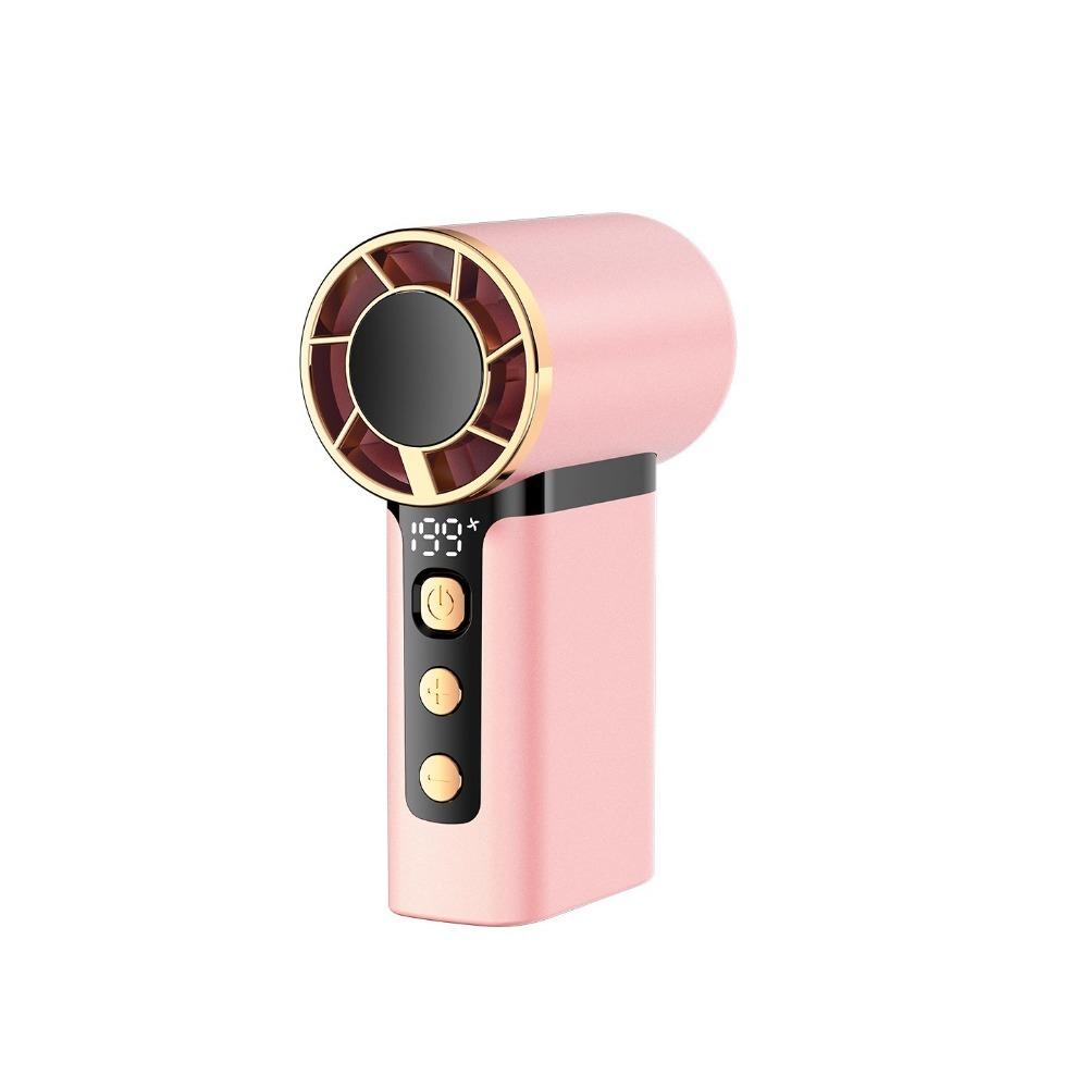 

High-Speed Turbo Fan Handheld Personal Cooling Fan Pocket Fan Electric Handheld Fan Hiking Gear Basic type Pink