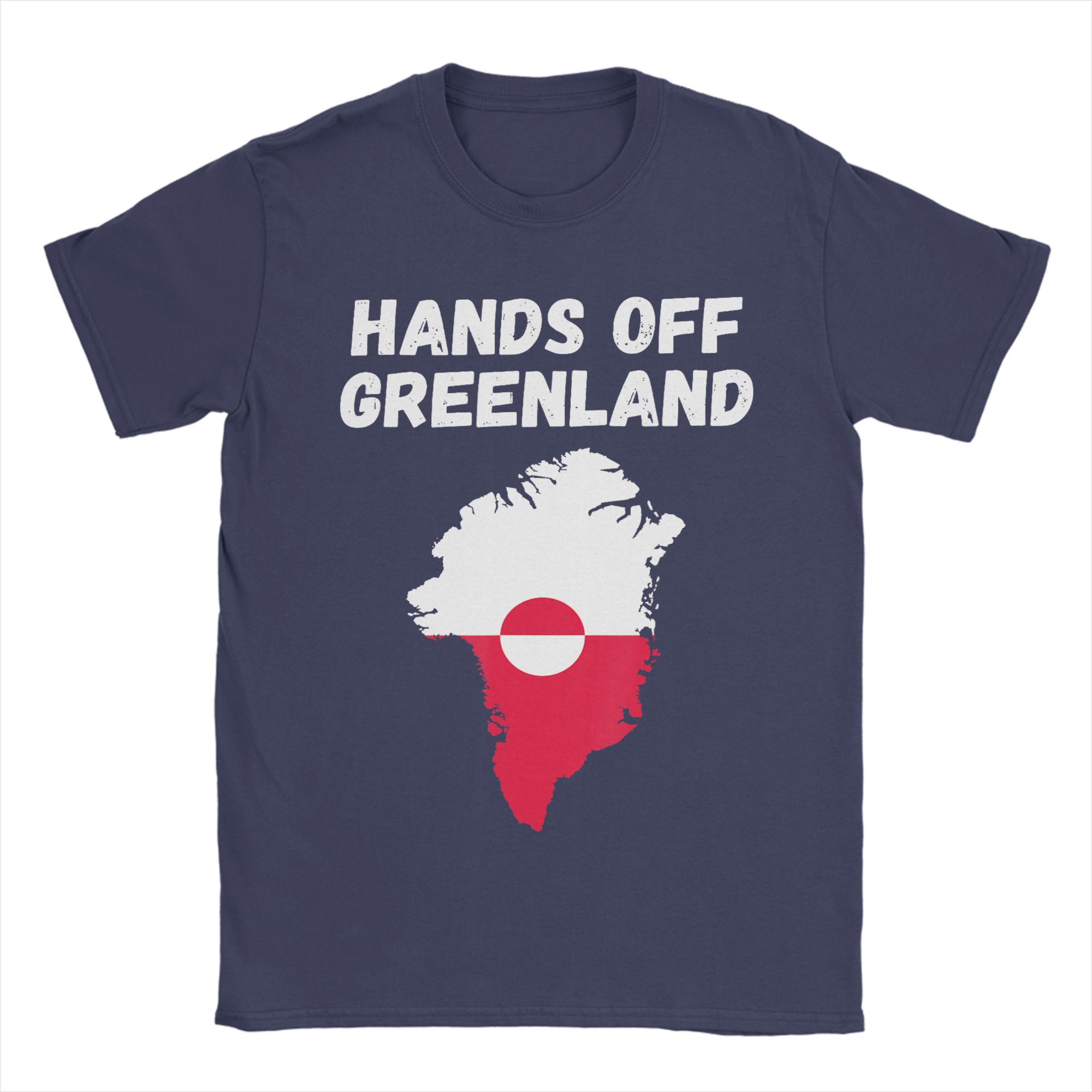 

Mens TShirts Hands Off Greenland Vintage Cotton Tees Short Sleeve T Shirts Round Neck Tops Summer 4XL