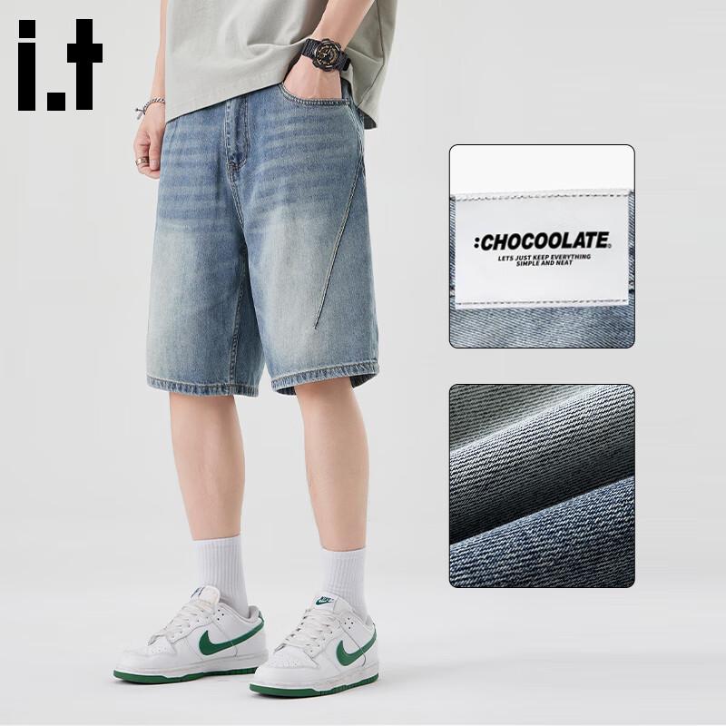 

Мужские шорты-бермуды из лиоцеллового денима свободного кроя CHOCOOLATEit 36