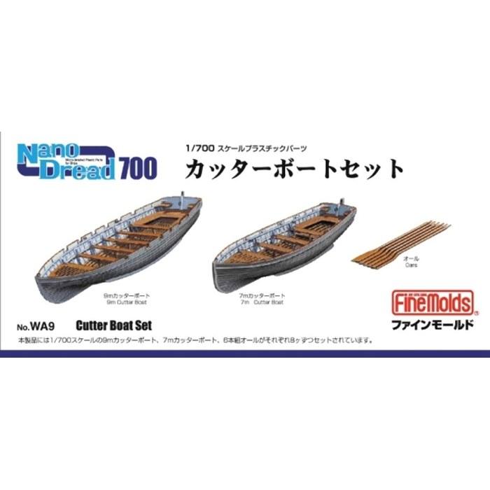 Fine Molds 1/700 Nano Dread Series Cutter Boat Set Plastic Model Parts WA9, Gray, Small