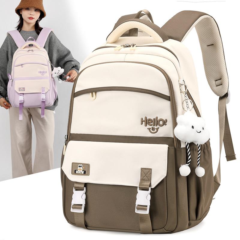 

New Large Capacity Schoolbag Korean Style Fashion Girl Cute Backpack Fresh and Casual Backpack for Junior and Senior High School Students