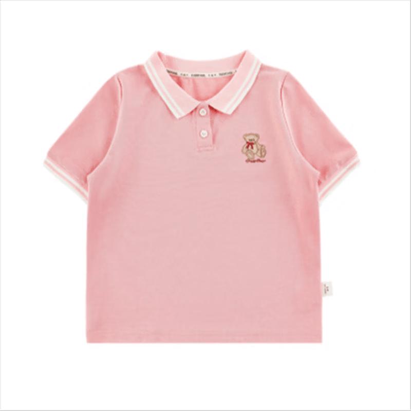 Youyou Girls  Embroidered Bear Polo Shirt 150 cm