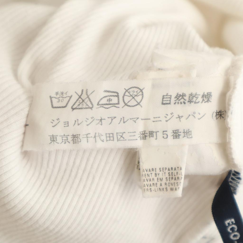 Armani Jeans Short Sleeve Rib T-shirt L White Women Used