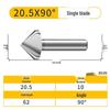 M35 Cobalt Countersink, Straight Shank, Single-Edge, 3-Flute, 90° Deburring Tool