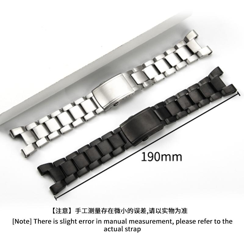 For Casio GST-B100 26x 14mm Concave Interface Fine Steel Double Press Buckle Watch Strap Men 210D/100D/S110d/330/W300 Watchband