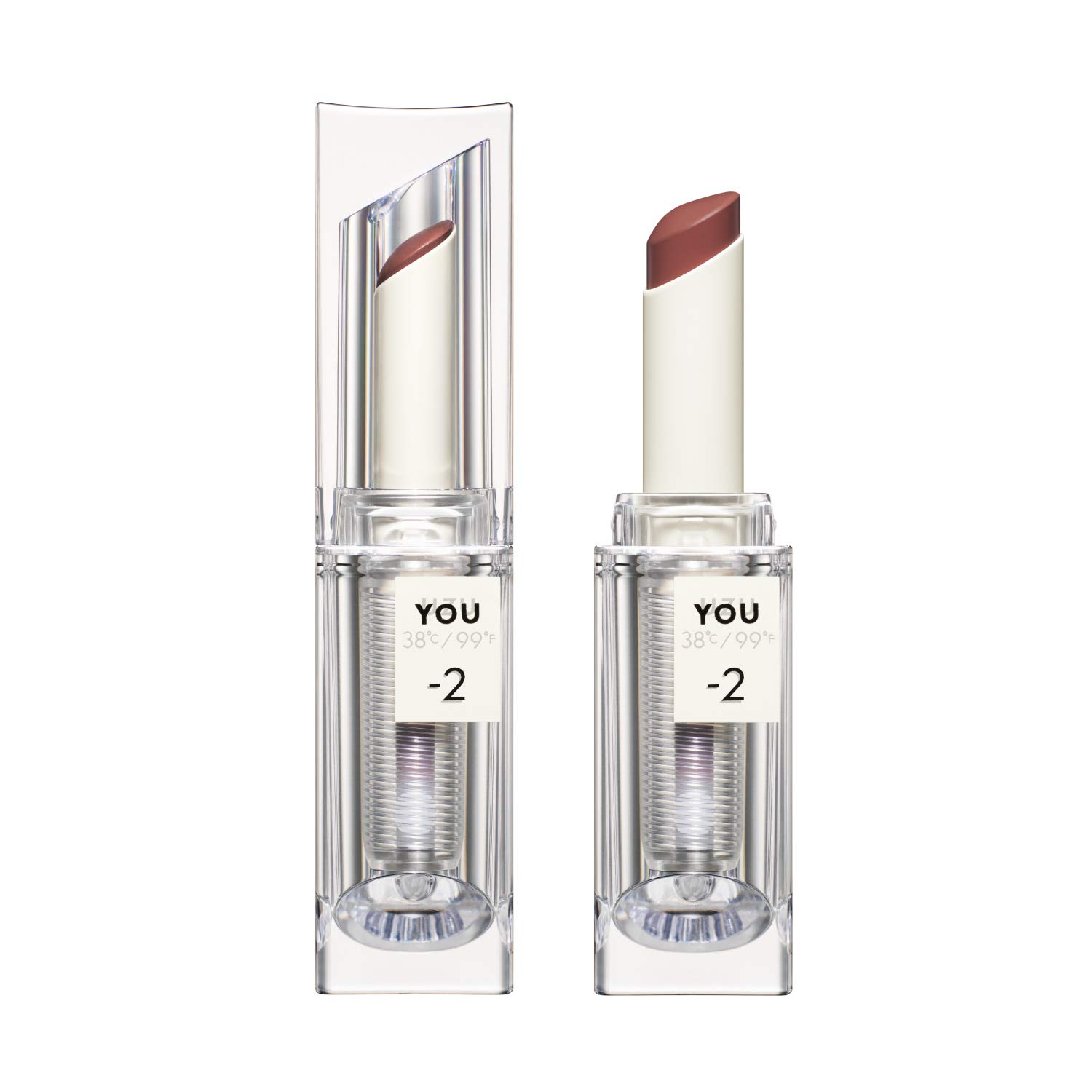 UZU BY FLOWFUSHI 38°C  99°F Lipstick YOU [-2 Brown Beige (Matte)] Lipstick, Lip Care, Skin Bacteria, Fragrance-Free, Hypoallergenic