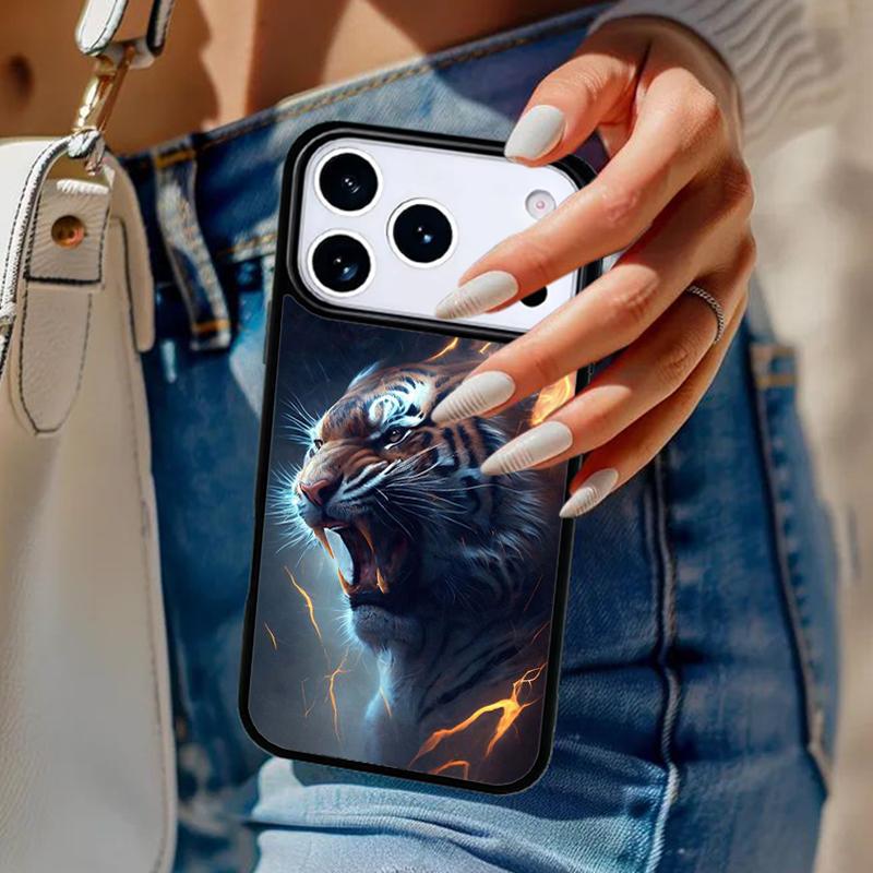 Animal Lion Wolf Tiger Phone Case For iPhone 17 Air 14 15 13 12 Max Cover For Apple 14 15 16 16e 11 Pro Max Plus Coque