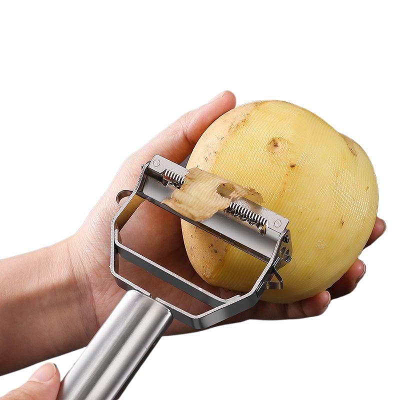 Fine Quality Peeler Kitchen Accessories Cooking Tools 304 Stainless Steel Peeler 17cm Multi-Functional Potato Vegetable Peeler Double Planing Grater