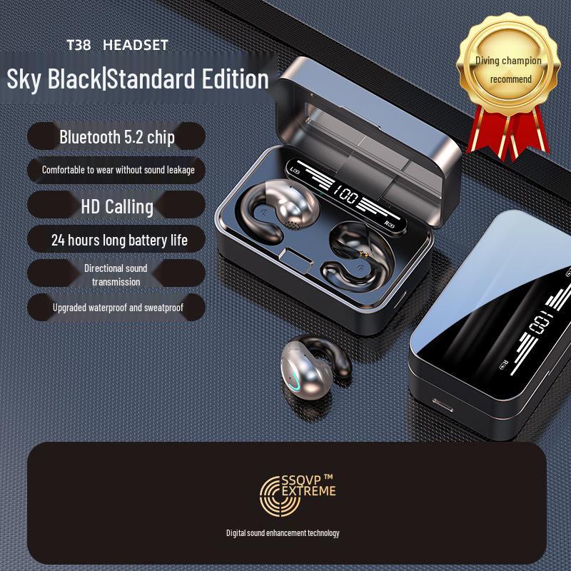 

Clip-on Bluetooth Bone Conduction Open-Ear Sports Headphones for Running (2025 Model) Standard