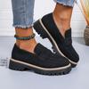 New Large Size Spring and Autumn Large Size Casual Grinding Women's Shoes Thick Heel Thick Sole Retro