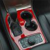 For Jeep Grand Cherokee 16- Red plastic Car Interior Gear Panel Cover Trim