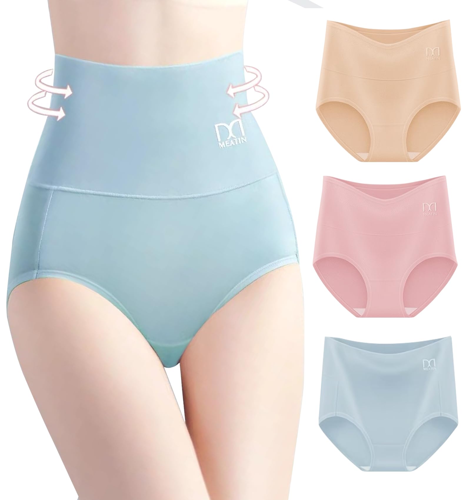 

SHUIII Трусики 3D Бедра Живот и Таз Тазовый Живот и Комплект Женские Трусы с Высокой Посадкой [Поддержка 3-в-1, Поддержка, Поддержка] Женское Белье, Пояс, Хлопок,