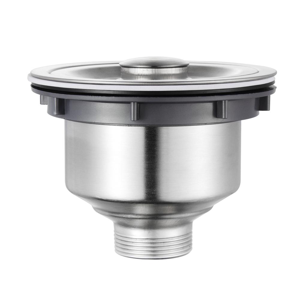 Easy Install Steel Sink Drain with Removable Basket Versatile Steel Kitchen Sink Drain set for Standard Kitchen Sinks