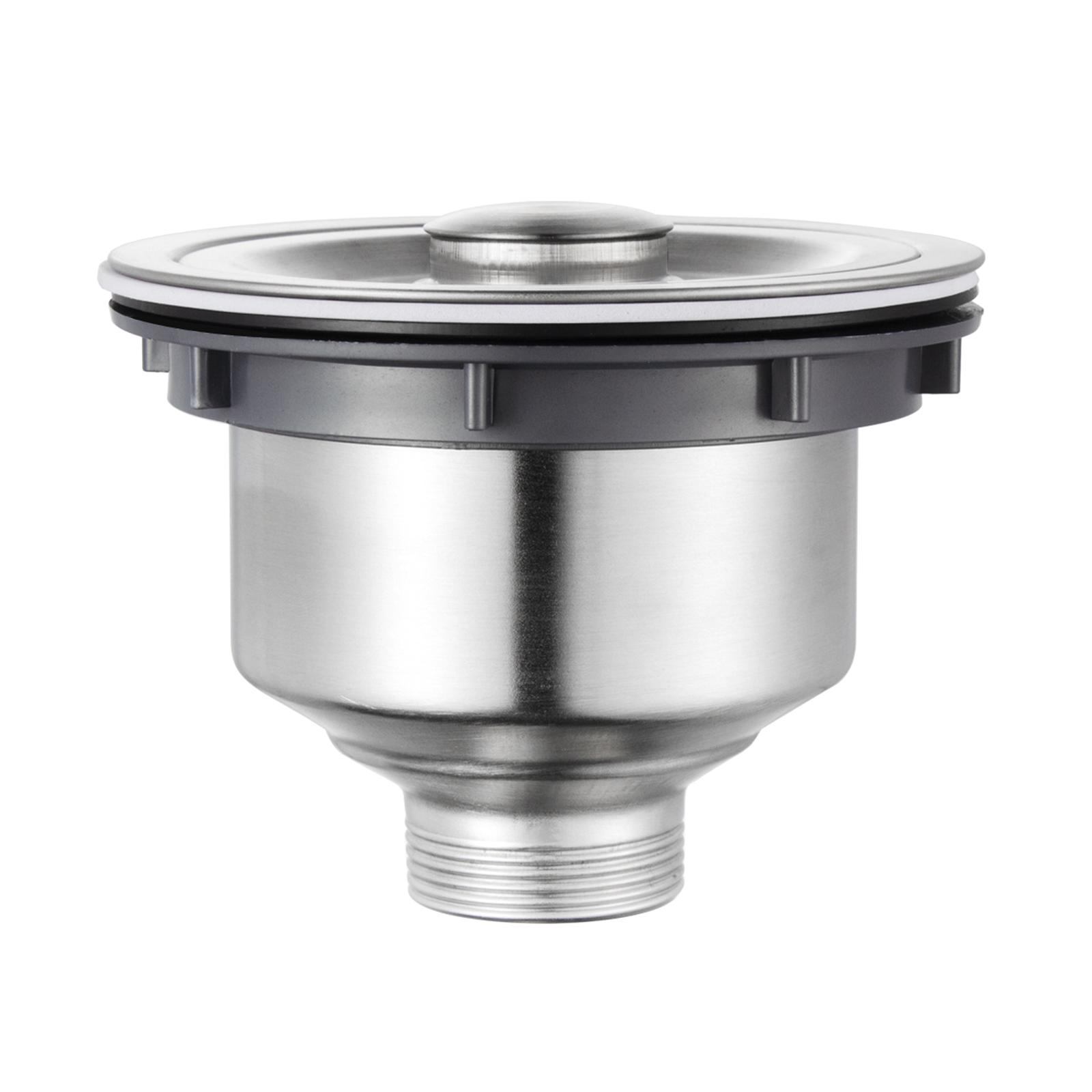 

Слив для кухонной мойки Стальной слив для мойки со съемной корзиной и АБС отводом В комплекте с глубоким сетчатым фильтром