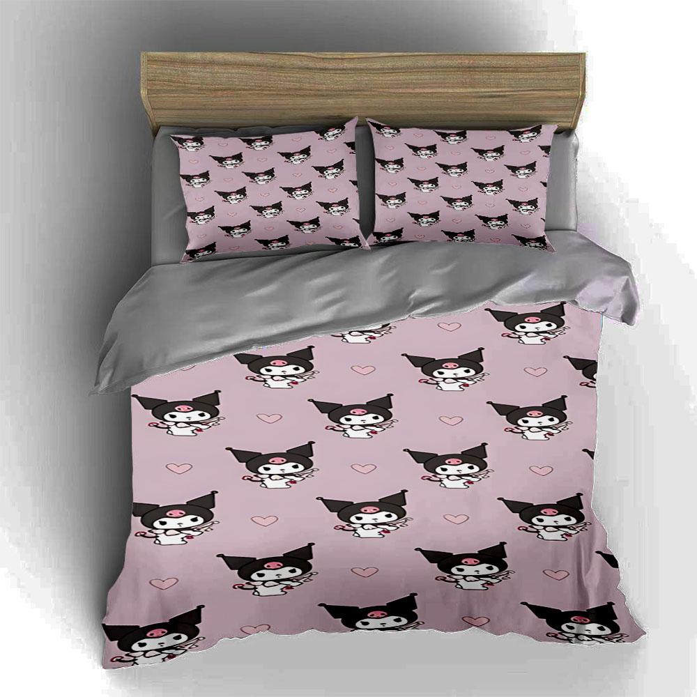Cartoon Character Hearts Bedding Duvet Cover Sets Duvet Covers Pillowcases Gifts (1 * Duvet Cover 2 * Pillowcases, Without Duvet Insert)