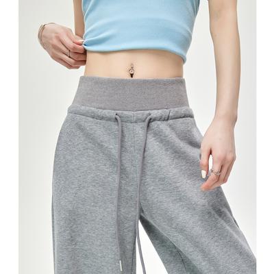 American Casual Belly and Waist Sweatpants for Women's Spring and Autumn High Waist and Thin, The Same Straight Tube Narrow Sweatpants