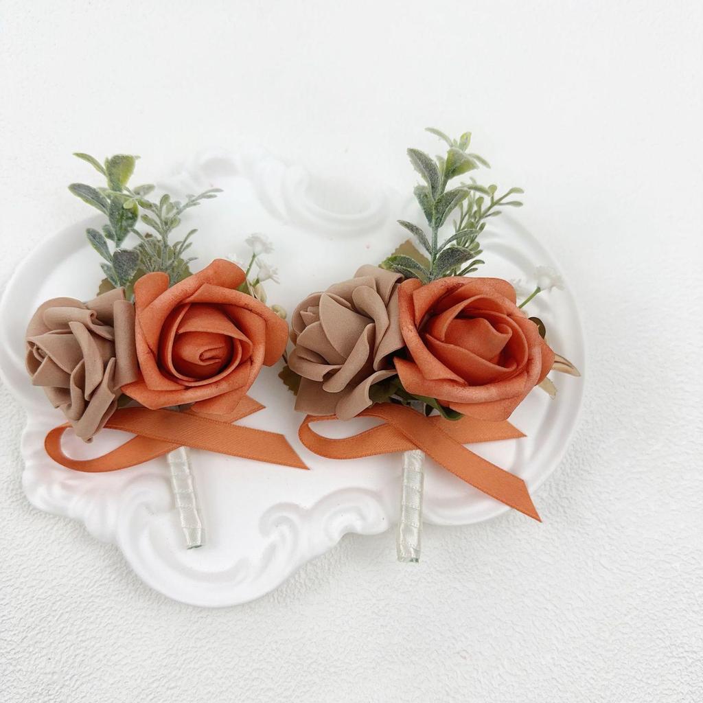 European Wedding Supplies: Groom and Bride Shoulder Corsage, Welcome Flower, Bridesmaid Wrist Corsage