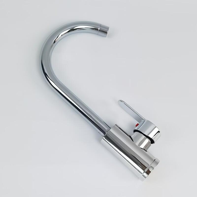 OEING Three-Way Kitchen Hot & Cold Faucet with Large Curved Spout