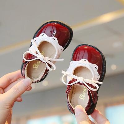 Baby Leather Shoes, Baby Girl Shoes 1-2 Years Old, Spring and Autumn Children's Shoes, Baby Small Breathable Non-slip Soft-soled Toddler Shoes