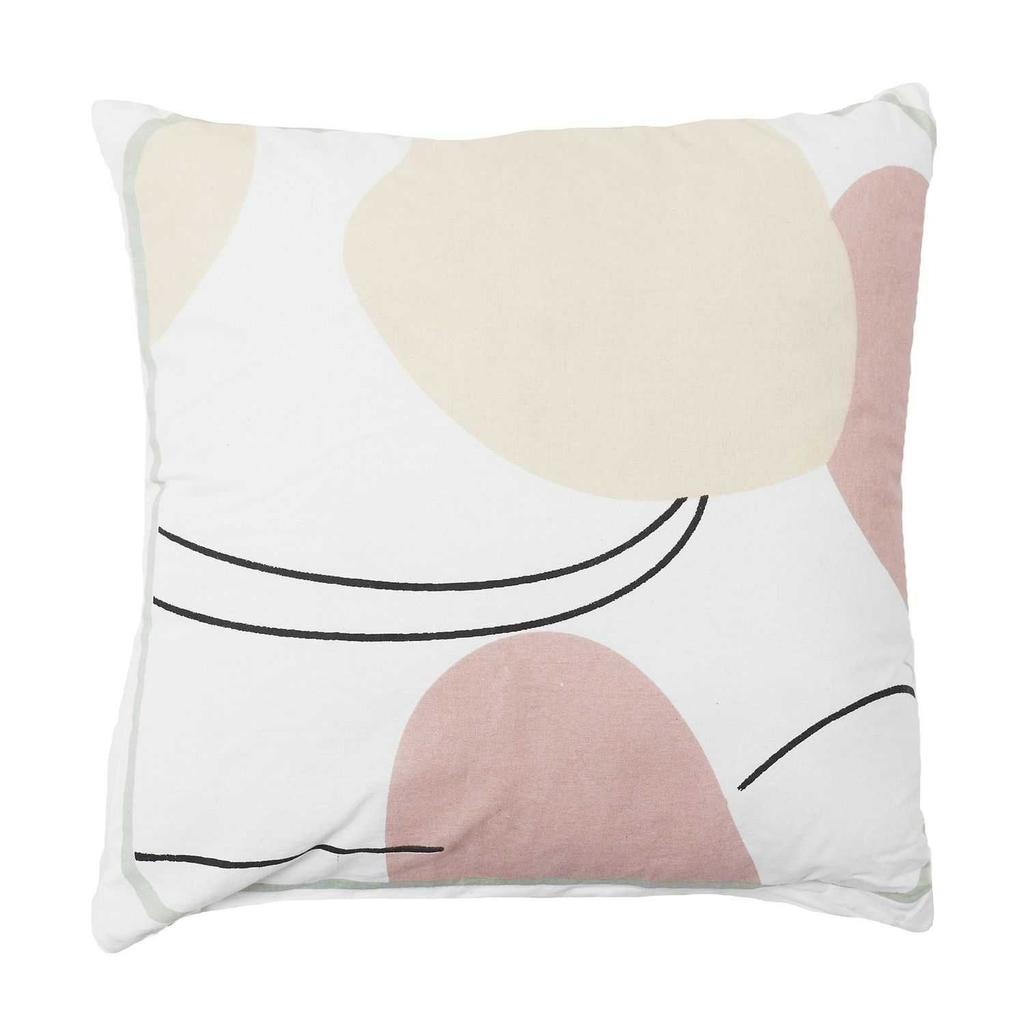 Arty pastel face decorative pillow 40x40 cm