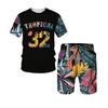 Camiseta Estampada Digitalmente 3D para Adolescentes y Hombres de Manga Corta Versátil Transpirable