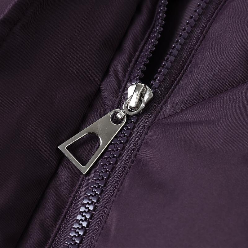 Women Middle‑Aged Winter Padded Coat Detachable Hood Embroidery Warm Quilted Jacket XL‑5XL