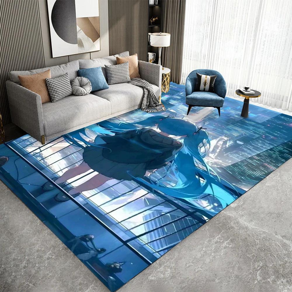  Anime Carpet Cartoon Living Room Bedroom Kitchen Sofa Table Balcony Rug Non-slip Washable Mat Exquisite Home Ornaments