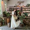 French neck V-neck sleeveless dress women's summer new temperament waist thin hourglass waist long skirt