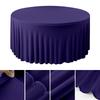 4/5/6FT Round Tablecloth Circular Polyester Table Cover Polyester Table Cloth for Hotel Banquet Birthday Party Table Decor